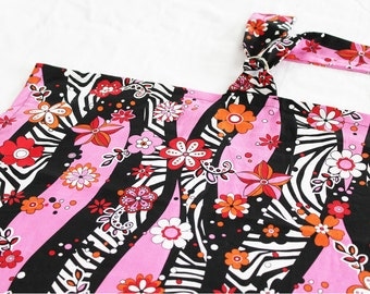 Pink and Zebra Nursing Cover