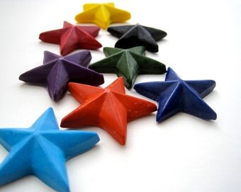 CRAYONS NATURAL Eco Friendly Handmade Soy Earth Star Crayons (Set of 8) Eco Toy, Kids Gift, Gift for Kids, Kids Craft, Party Favor, Birthday