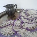 Vintage Doilies Romantic Farmhouse Purple White Textured Collection of 4