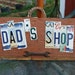 Dad's Shop License Plate Garage Sign