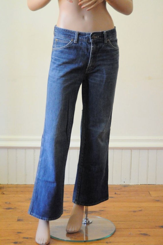 1970's Vintage Denim Flare Jeans / Pants by FRENCH STAR