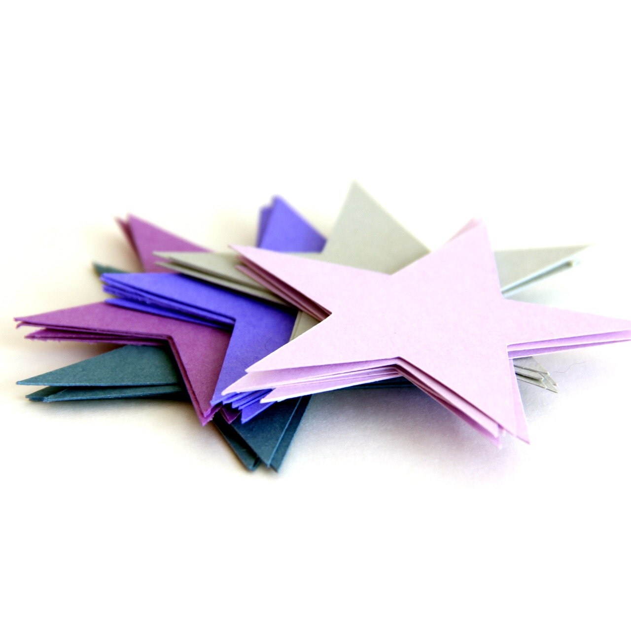Star Die Cut Pack 25 Purple paper shapes for by 42Things on Etsy
