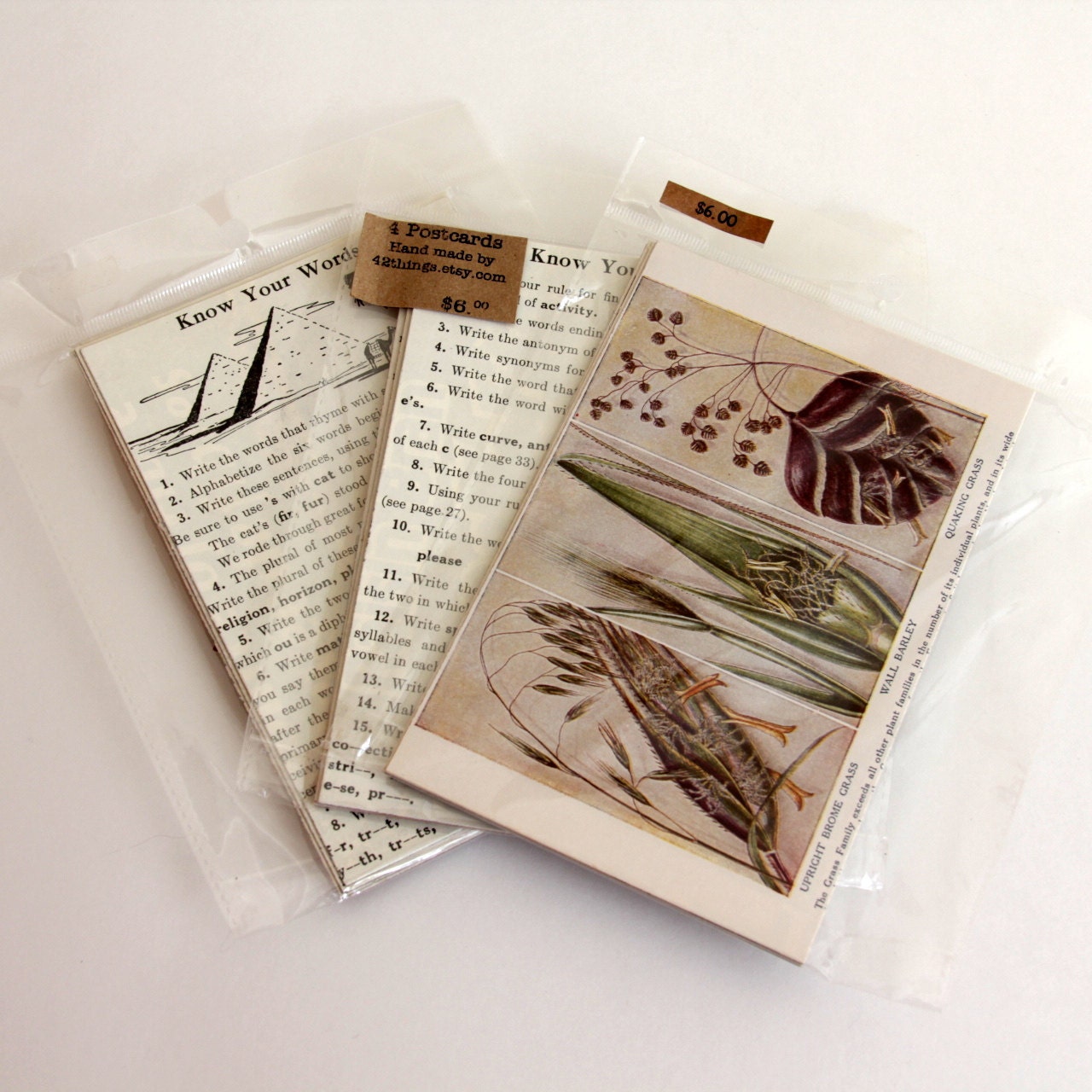 Clearance Sale 12 Handmade Postcards Post Cards by 42Things