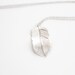 Silver Feather Necklace - Flowing Feather