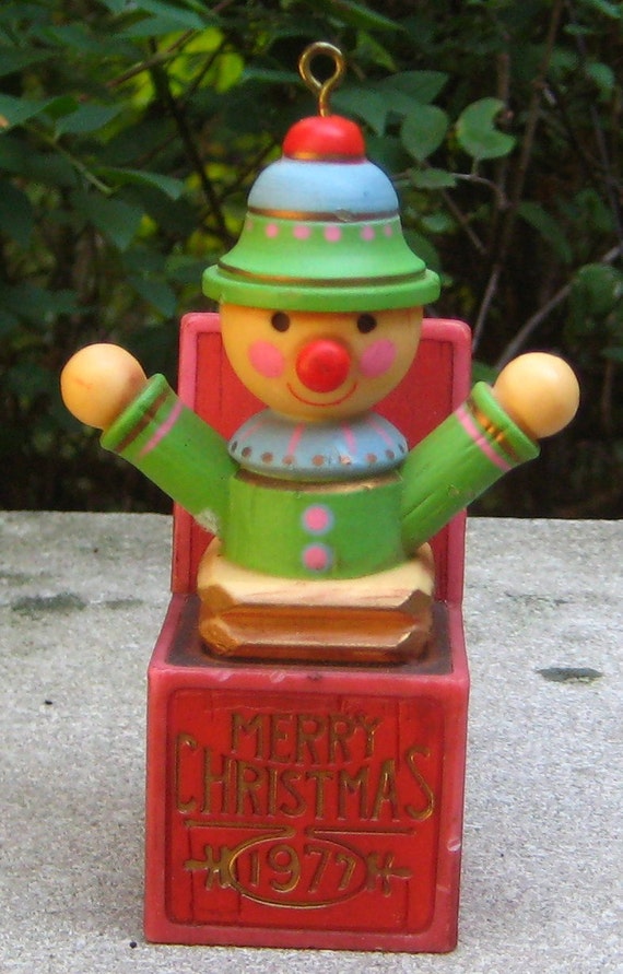 surprise 1977 hallmark christmas ornament jack in by surprise 1977 hallmark christmas ornament jack in by
