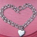 Start Your Journey . Great Estate 1960s Starter Sterling Silver Charm Bracelet With Heart Lockect
