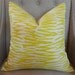 Decorative Designer pillow cover- 20X20 - Trina Turk Zebra print in bamboo - Pattern on the front