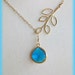 Blue Necklace, Sapphire Necklace, Royal blue Glass, Lariat Necklace, bridal, blue wedding, sapphire wedding, christmas gift