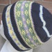 Knit Hat - Womens Knitted Hat Beanie - Blue Cotton Cap Unisex Accessory