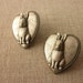 vintage rabbit heart earrings -1980s, bunnies, Easter, spring