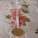Vintage -new in package -Twin FLAT SHEET with pink flowers-1960s 1970s