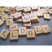 vintage scrabble tiles - 100 pieces - game pieces, letter tiles