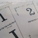 vintage playing cards - numbers 1 through 15 - great for table numbers, altered art, collage, paper arts, scrapbooking