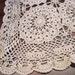 vintage table runner - oatmeal, oblong, delicate pattern - lace, crochet - lot 1016E