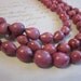 Job's TEARS - beads - PINK seeds - very long strand - 88 inches - natural, jewelry design
