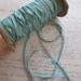 vintage trim - AQUA twill tape, rayon blend - 10 yards - 3/16 inch wide