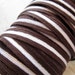 vintage trim - brown and white striped COTTON twill tape - 5 yards - 1/2 inch wide