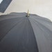 vintage umbrella - black nylon taffeta