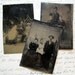 tintype DESTASH - 3 tintype photos - men, women, and children - families - TT428