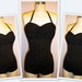 50s soutache Lace all over Swimsuit Bathing Suit Halter Designer pool side car show fun VLV Va Va Voom Pinup Show Stopper