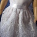 LAST ONE-Communion dress for your American Girl doll with exquisite embroidered skirt