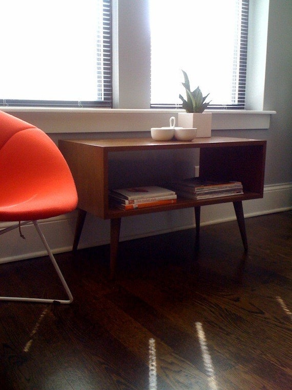 Mid Century modern table/bookcase by ReModFurnishings on Etsy