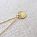 Tiny gold drop necklace, flourish, delicate modern jewelry
