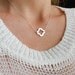 Lucky clover necklace in sterling silver, modern delicate jewelry