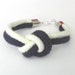 SALE Nautical knot bracelet, navy and cream, modern everyday jewelry