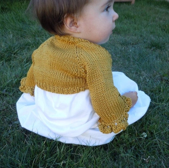 GOLD RUFFLE SHRUG Baby Glam Luxurious Soft Bolero Girls Winter