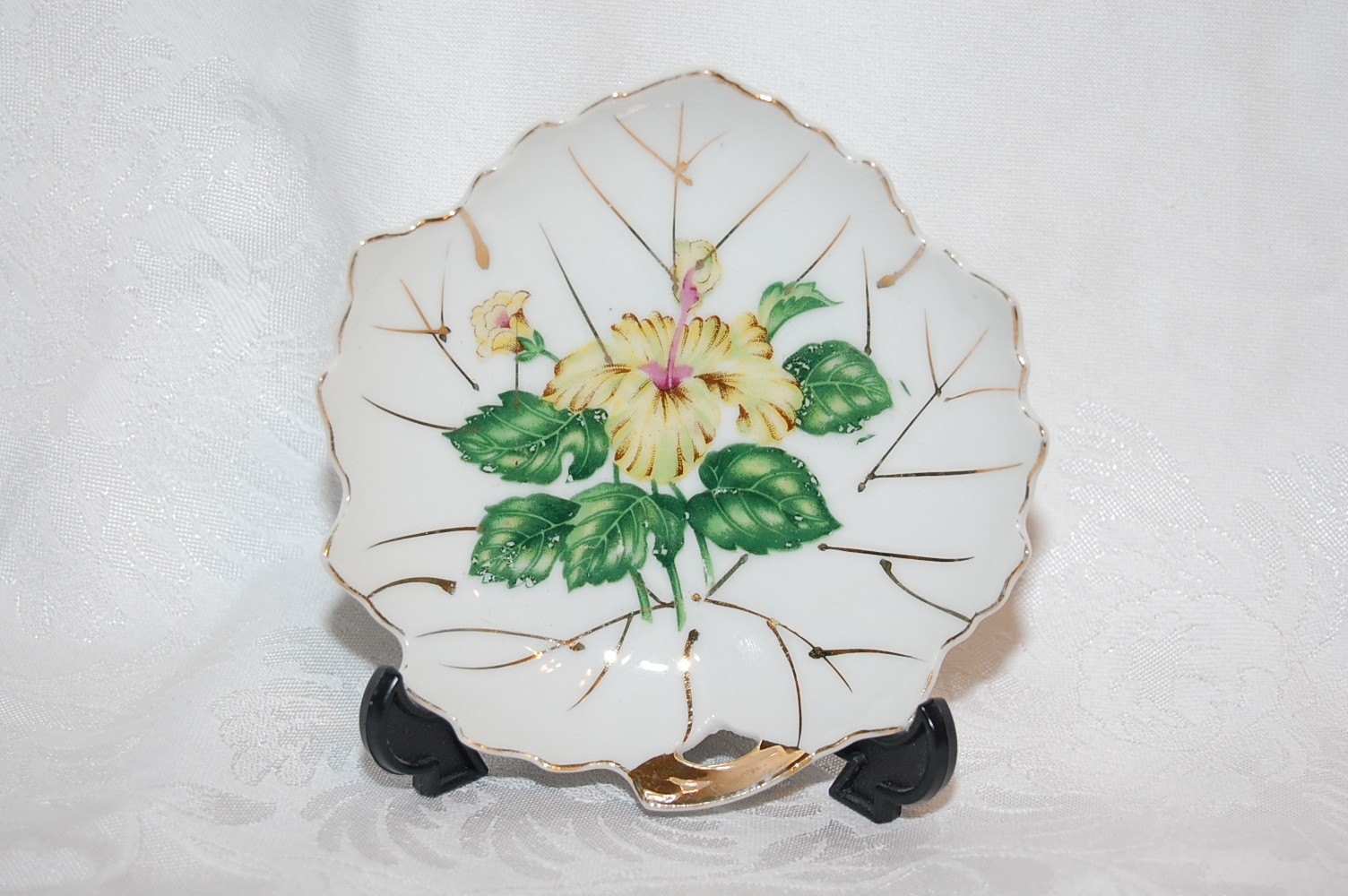 Authentic Signed Viceroy China Vintage Yellow Floral Themed