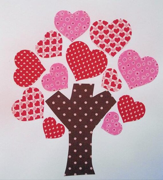 Items similar to Valentine's Day Fabric AppliqueIron or Sew OnHeart