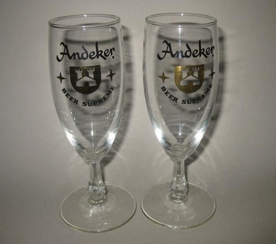 Vintage Long Stemmed Andeker Beer Glasses