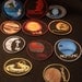 space lovers embroidered iron on patches solar system set