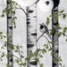 Birch and Birds Linen Flax Table Runner