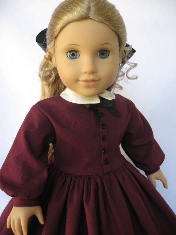 American Girl Doll Clothes Mid 1800's Garnet Gown and