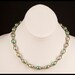 Taupe and Pistachio Colored Freshwater Pearl Necklace and Earrings Duet