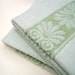 Green Retro Towels - Velveteen Lime Bath Towels