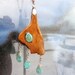 RainDrops Falling from Maple Burl Cloud Pendant