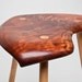 Carved Walnut and Maple Stool