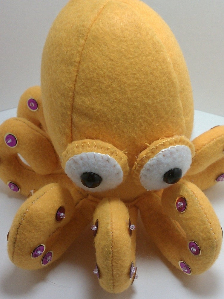 octopus plush yellow