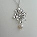 Silver Mod Spoon Daisy with Pearl Necklace