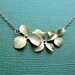 Golden Orchid Trio Necklace - gift, mother, birthday, bridal, anniversary, wife, mother, sister, daughter, bridesmaid, friend, graduation