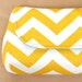 XL Classic Clutch- Sweet Mustard Yellow with Teal Polka- Made to Order (last one)