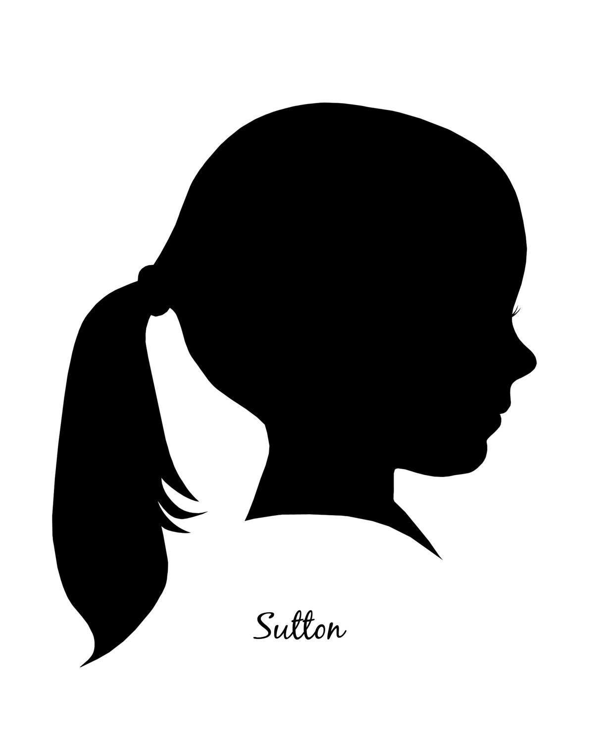 Custom Silhouette Portrait Printable