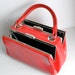 vintage 50s / 60s DOVER dual sided lipstick red handbag // rockabilly