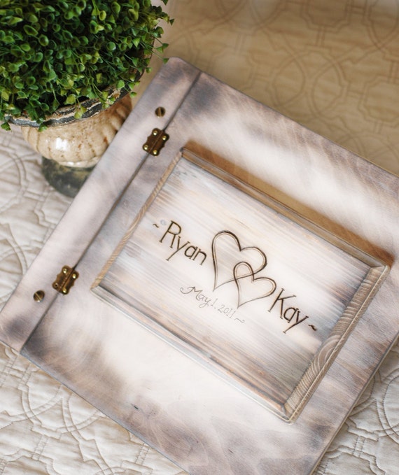 shabby chic rustic wedding album or guest book with shabby chic rustic wedding album or guest book with