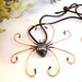 SALE Handmade Black Iridescent Spider Pendant Perfect Gift for Bug Lovers