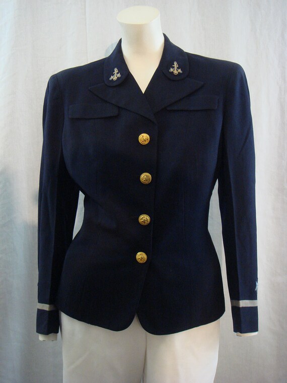 Ladies Vintage 1940s US Navy Uniform Jacket Medium