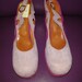 Vintage 70s Purple Suede Platform Shoes / 1970s Two Tone Swirl Leather French Room Originals Slingbacks Size 9 made in Italy